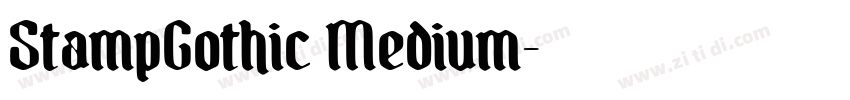 StampGothic Medium字体转换
